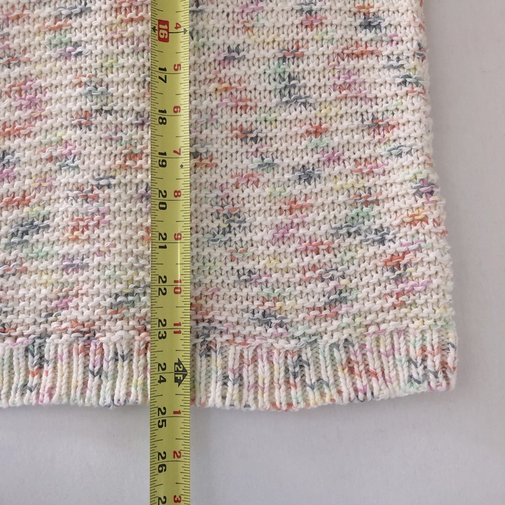 Aerie Open Tie Back Multicolored Knit Crew Neck Pullover Sweater Size Small NWT - Picture 10 of 11
